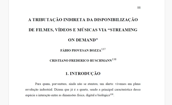 tributação de streaming